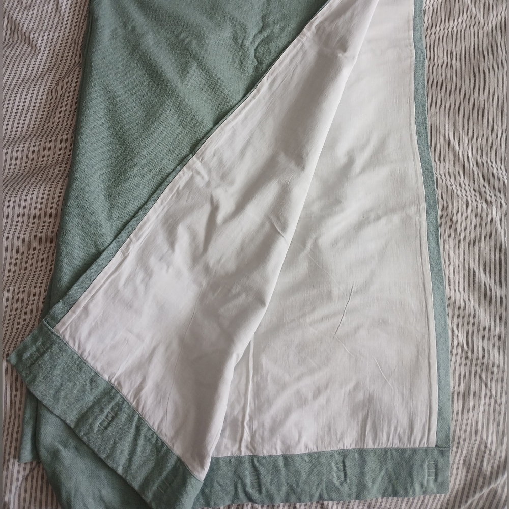 Pottery Barn Sage and Curtains (2 Panels) 50x84